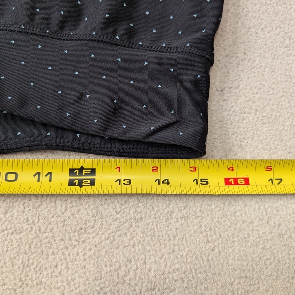 Nike Running Dri-Fit Micro Polka Dot Capri Leggings Black/Mint Women's Size L - Picture 14 of 16